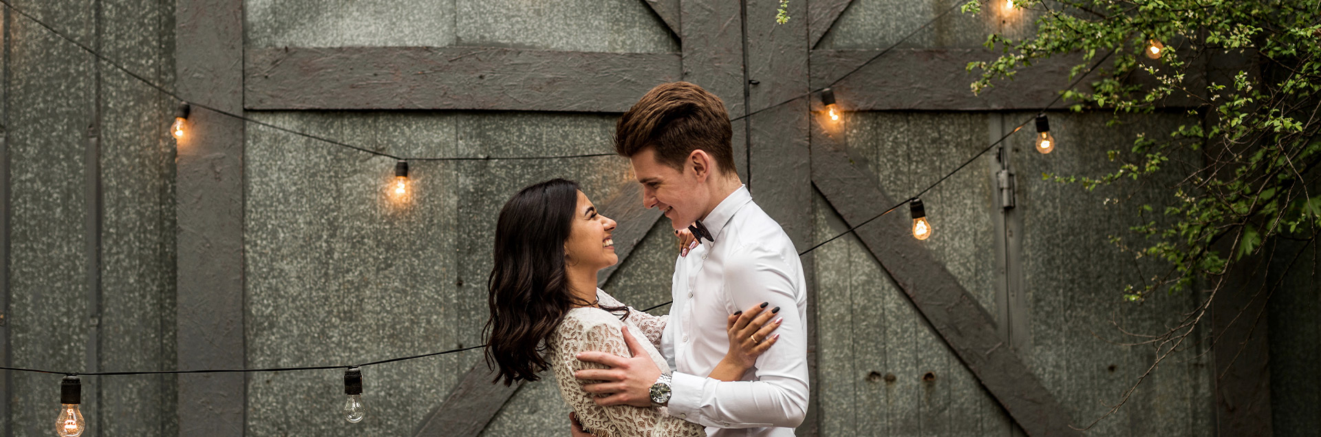 Man and woman holding each other