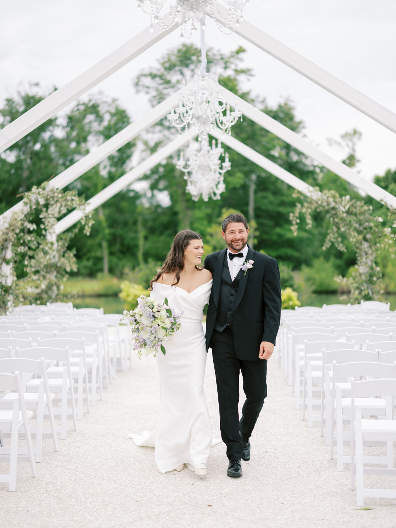 Real wedding moment at White Oaks Farm near Myrtle Beach