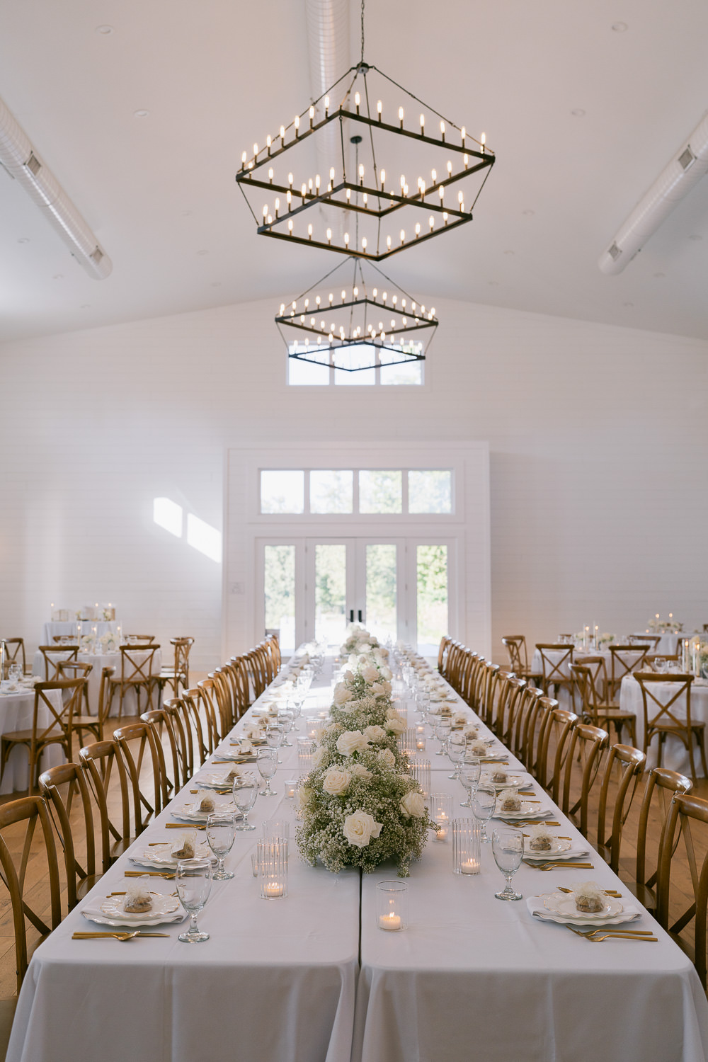 Outdoor wedding ceremony surrounded by greenery at White Oaks Farm